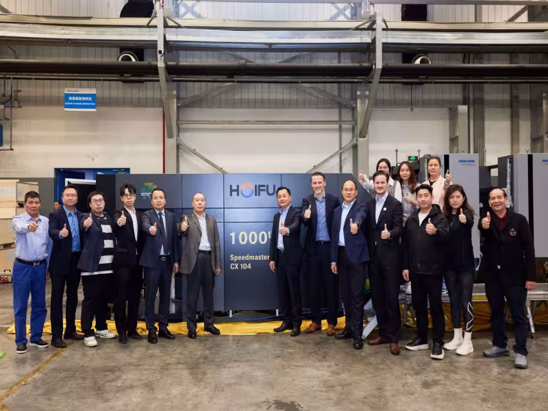 HEIDELBERG’s 1,000th Speedmaster CX 104 Powers Hoifu Group’s Push Into China’s Premium Packaging Segment