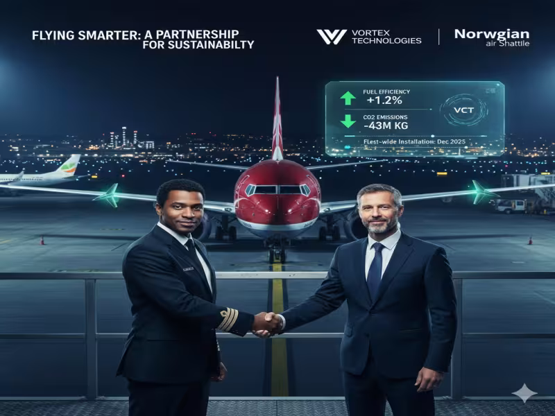Norwegian Equips 737-800 Fleet with VCT Finlets to Boost Fuel Efficiency and Cut CO₂