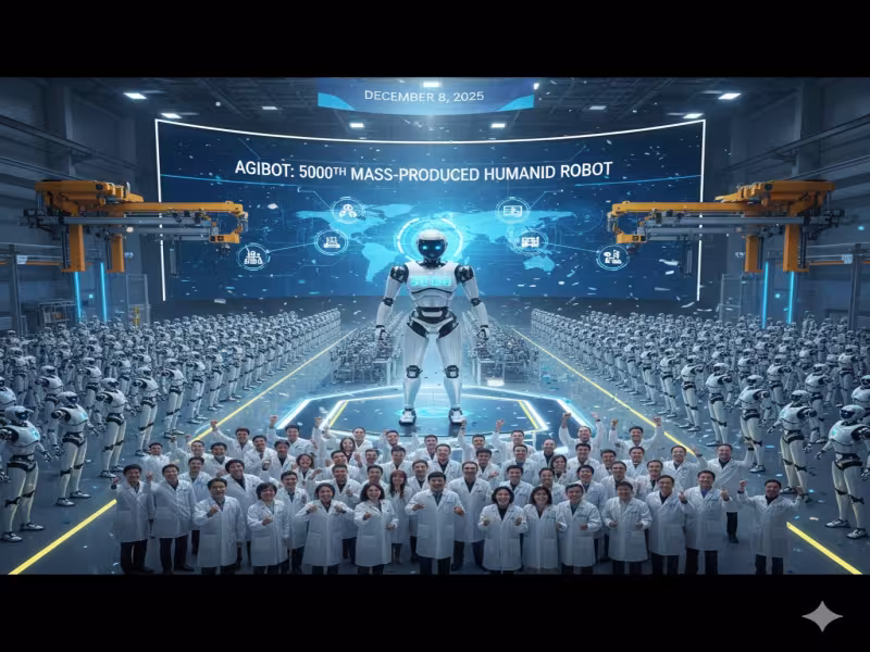 AGIBOT Marks 5,000th Humanoid Robot as Embodied AI Moves into Real-World Operations