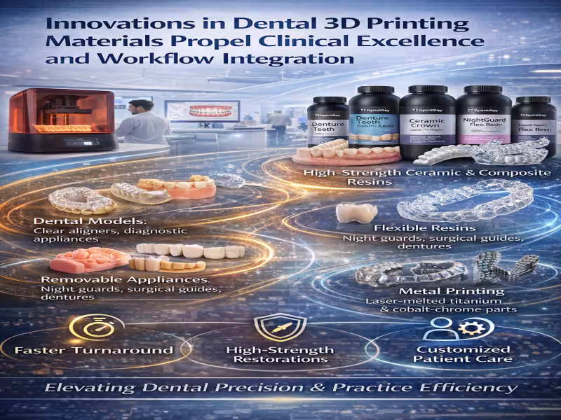 Innovations in Dental 3D Printing Materials Propel Clinical Excellence and Workflow Integration