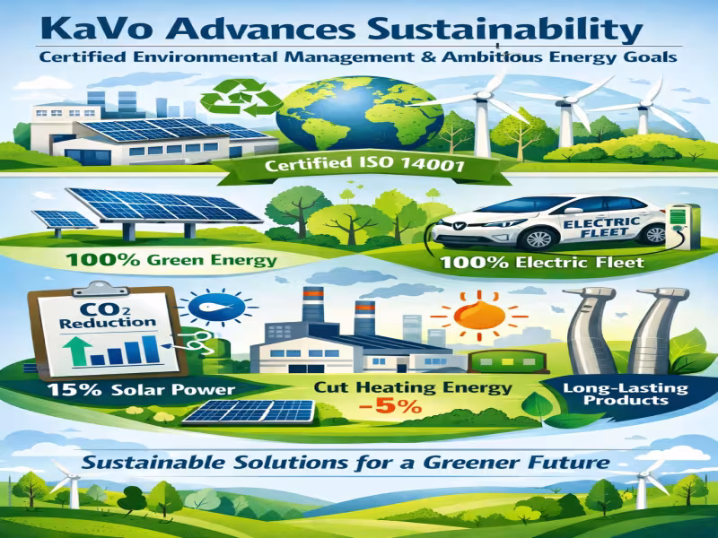 KaVo Advances Sustainability with Certified Environmental Management and Ambitious Energy Goals