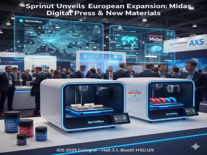 SprintRay Unveils European Expansion with Midas Digital Press and Material Innovations at IDS 2025